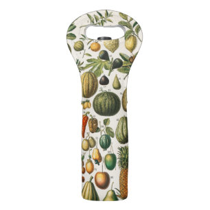 Fruit Vegetable Botanical Scientific Illustration Wine Bag