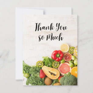 Fruit Vegetable Grocery Shop themed Thank You Car Card