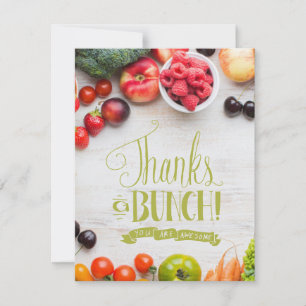 Fruit Vegetable Grocery Shop themed Thank You Card