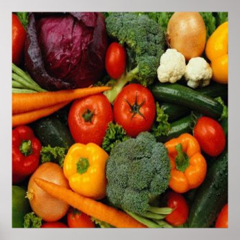 Fruit & Vegetable Poster by pjan97 at Zazzle