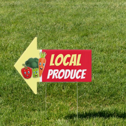 Fruit Vegetable Stand Arrow  Sign