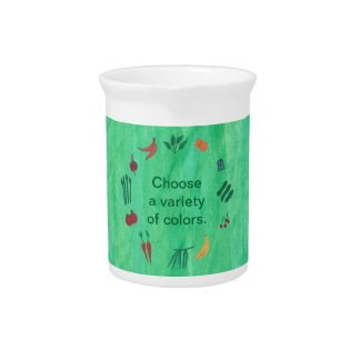 Fruit Vegetables Choose Variety of Colors Pitcher