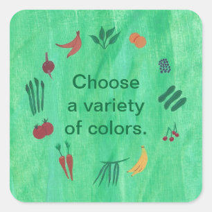 Fruit Vegetables Choose Variety of Colors Stickers