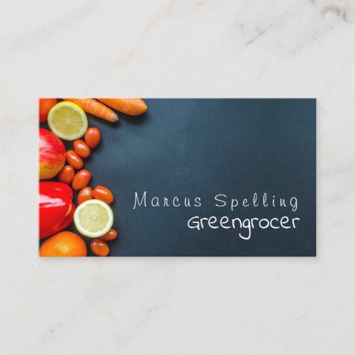 Fruit  Vegetables Greengrocer Business Card