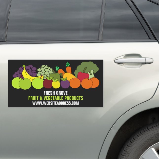 Fruit & Vegetables, Greengrocers Car Magnet (In Situ)