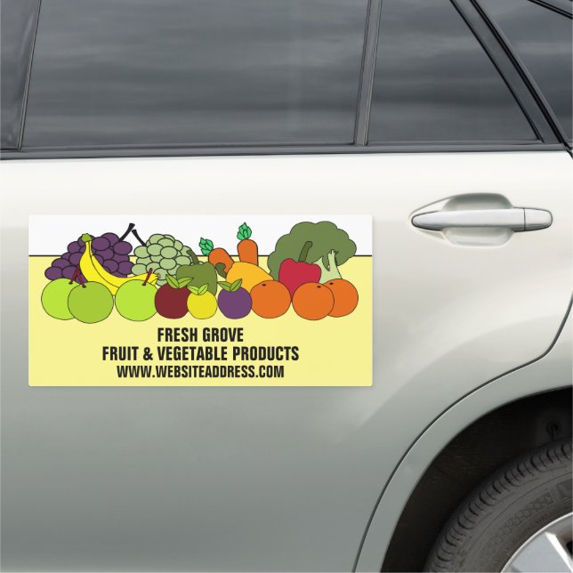 Fruit & Vegetables, Greengrocers Car Magnet (In Situ)