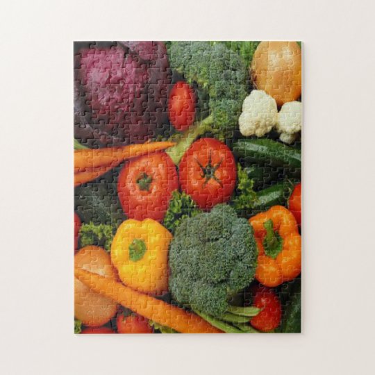 FRUIT &amp; VEGETABLES JIGSAW PUZZLE | Zazzle.com