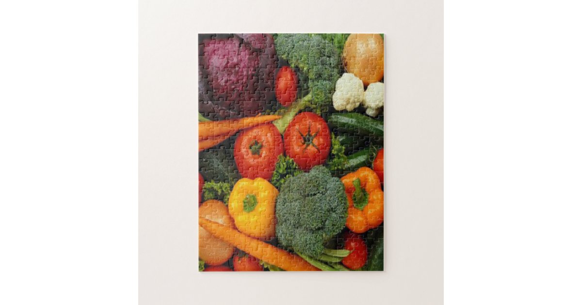 FRUIT &amp; VEGETABLES JIGSAW PUZZLE | Zazzle.com