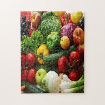 Fruit & Vegetables Jigsaw Puzzle by pjan97 at Zazzle