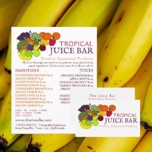 Fruit & Vegetables, Juice Bar Advertising Flyer