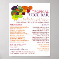 Fruit & Vegetables, Juice Bar Advertising