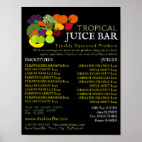 Fruit & Vegetables, Juice Bar Advertising