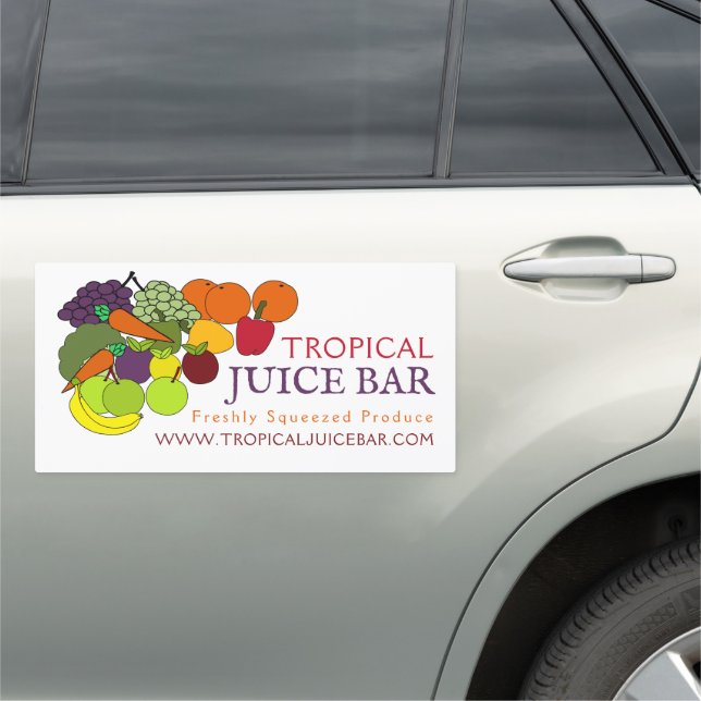 Fruit & Vegetables, Juice Bar Car Magnet (In Situ)