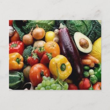 Fruit & Vegetables Postcard by pjan97 at Zazzle