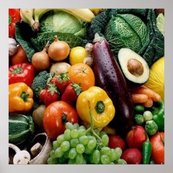 Fruit Vegetables Poster by pjan97 at Zazzle