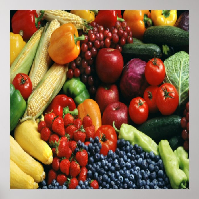 FRUIT & VEGETABLES POSTER Zazzle