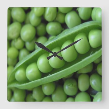 Fruit & Vegetables Square Wall Clock by pjan97 at Zazzle