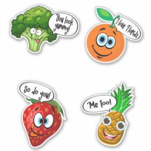 Fruit & Veggie Chat3 Sticker