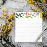 Fruit Veggies Meal Planning Grocery Shopping List Notepad<br><div class="desc">Make your shopping lists in style with this customizable grocery shopping,  meal planning or to-do list notepad. Customize or add text to suit your needs. Keep or delete the lines too. Check my shop for more sizes and styles!</div>