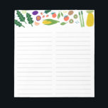 Fruit Veggies Meal Planning Grocery Shopping List Notepad<br><div class="desc">Make your shopping lists in style with this customizable grocery shopping,  meal planning or to-do list notepad. Customize or add text to suit your needs. Keep or delete the lines too. Check my shop for more sizes and styles!</div>