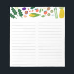 Fruit Veggies Meal Planning Grocery Shopping List Notepad<br><div class="desc">Make your shopping lists in style with this customizable grocery shopping,  meal planning or to-do list notepad. Customize or add text to suit your needs. Keep or delete the lines too. Check my shop for more sizes and styles!</div>