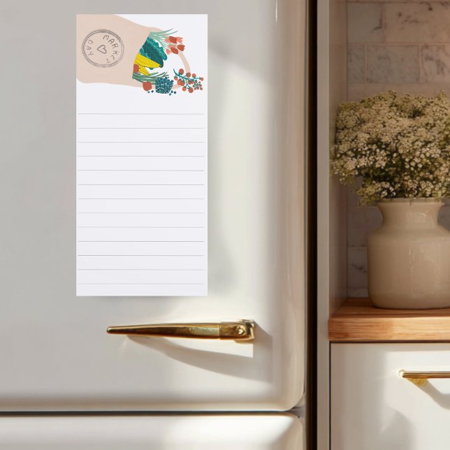 Fruit & Veggies Spilled Tote Grocery Shopping List Magnetic Notepad (Fruit & Veggies Spilled Tote Grocery Shopping List Magnetic Notepad
)