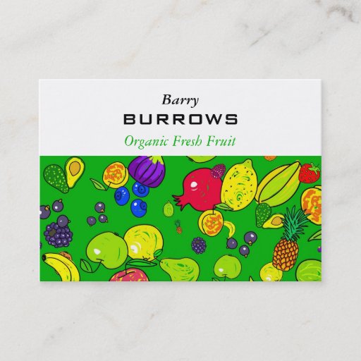 Customizable Fruit Wallpaper Business Cards