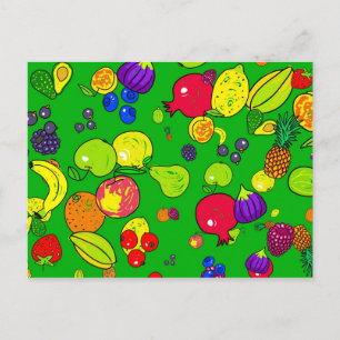 Fruit Wallpaper Postcard