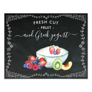 Fruit & Yogurt Station Chalkboard Sign