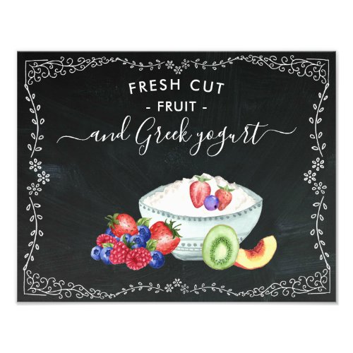 Fruit  Yogurt Station Chalkboard Sign