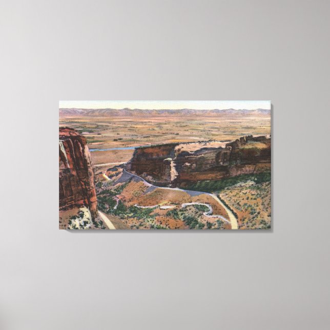 Fruita Canyon & Monument Rim Drive Canvas Print (Front)