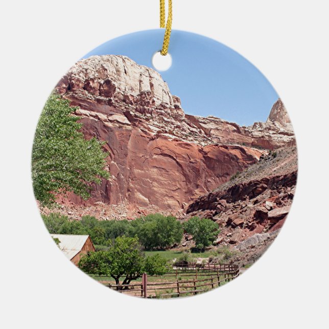 Fruita, Capitol Reef National Park, Utah, USA 4 Ceramic Ornament (Front)