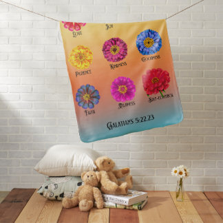 Fruitage of the spirit With Zinnias Baby Blanket