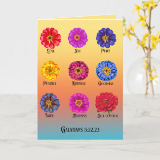 Fruitage of the spirit With Zinnias Card
