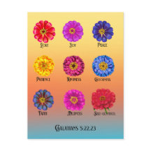 Fruitage of the spirit With Zinnias