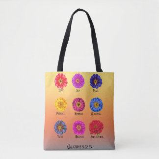 Fruitage of the spirit With Zinnias Tote Bag