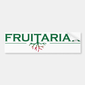 Fruitarian bumper sticker
