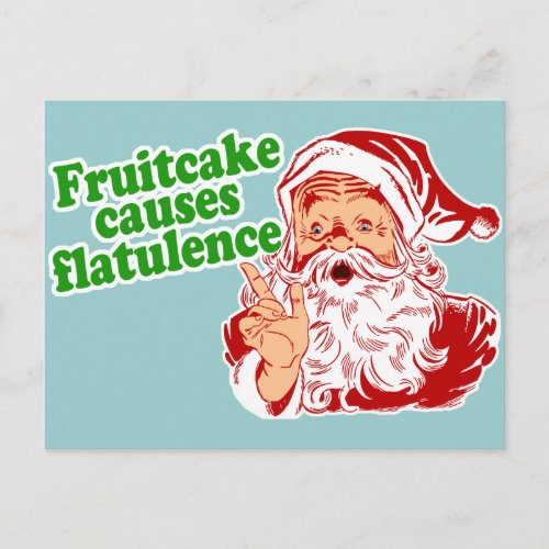 Fruitcake Causes Flatulence Postcard