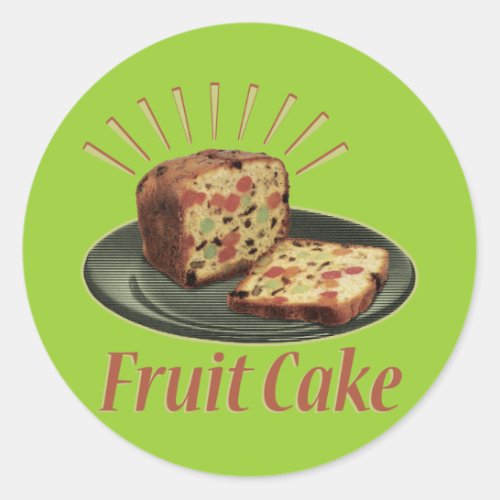 Fruitcake Fruit Cake Classic Round Sticker