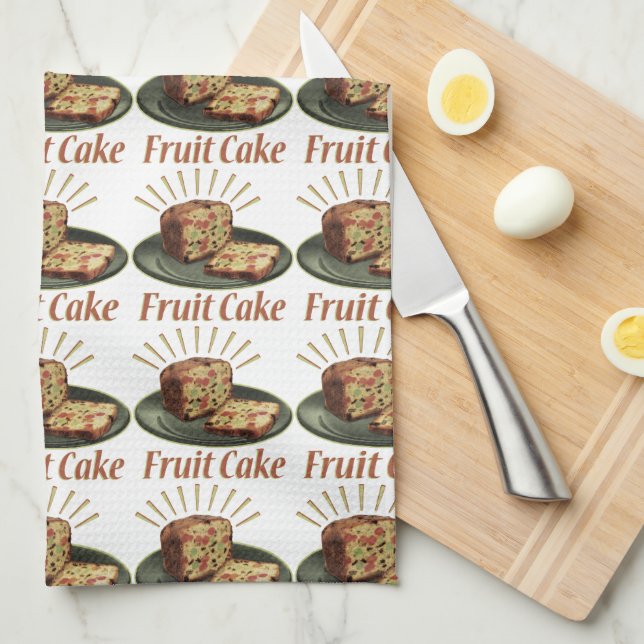 Fruitcake Fruit Cake Kitchen Towel (Quarter Fold)