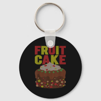 Fruitcake Funny Ugly Christmas Keychain