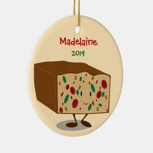 Fruitcake Name Year Christmas Ceramic Ornament Zazzle
