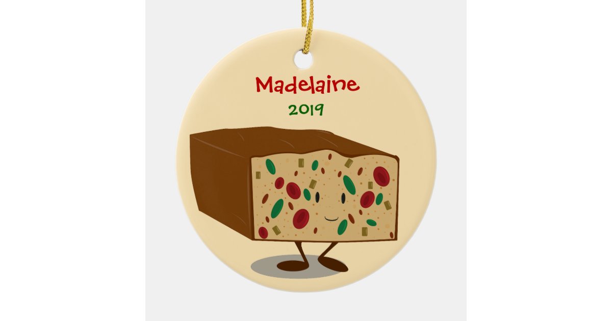 Fruitcake Name Year Christmas Ceramic Ornament Zazzle