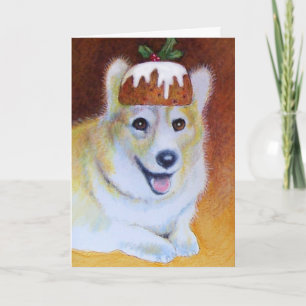 Fruitcake Plum Pudding Christmas Card