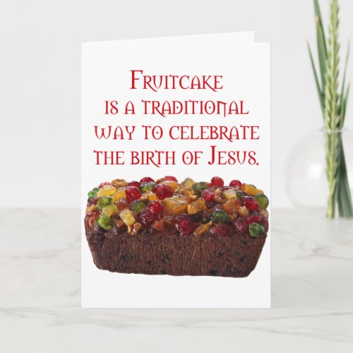 Fruitcake Symbolic Holiday Card