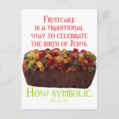 Fruitcake Symbolic Postcard