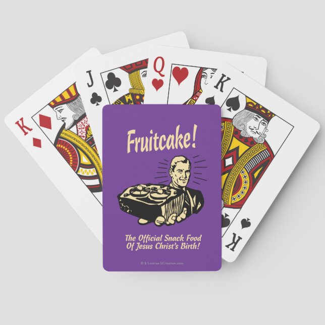Fruitcake! The Snack Food of Jesus' Birth Poker Cards (Back)
