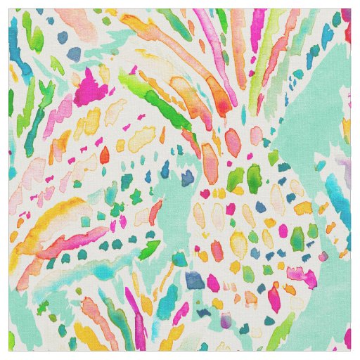 FRUITFETTI Colorful Party Pineapples Fabric