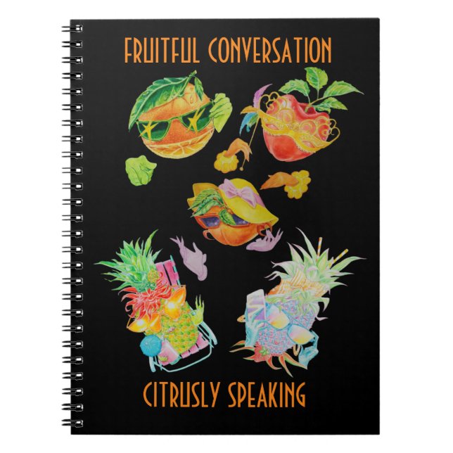 FRUITFUL CONVERSATION SPIRAL NOTEBOOK  (Front)