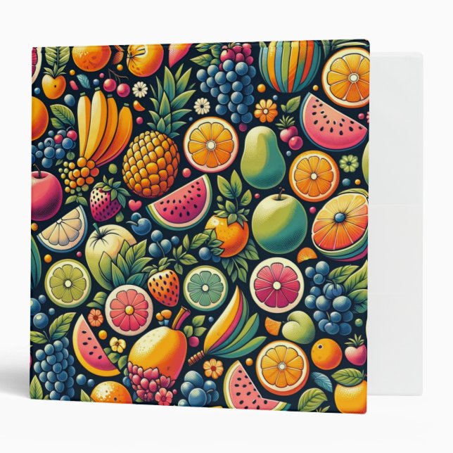 Fruitful Harmony: A Symphony of Nature's Bounty To 3 Ring Binder (Front/Inside)